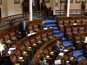 Social Distancing underway in the Dáil Chambers